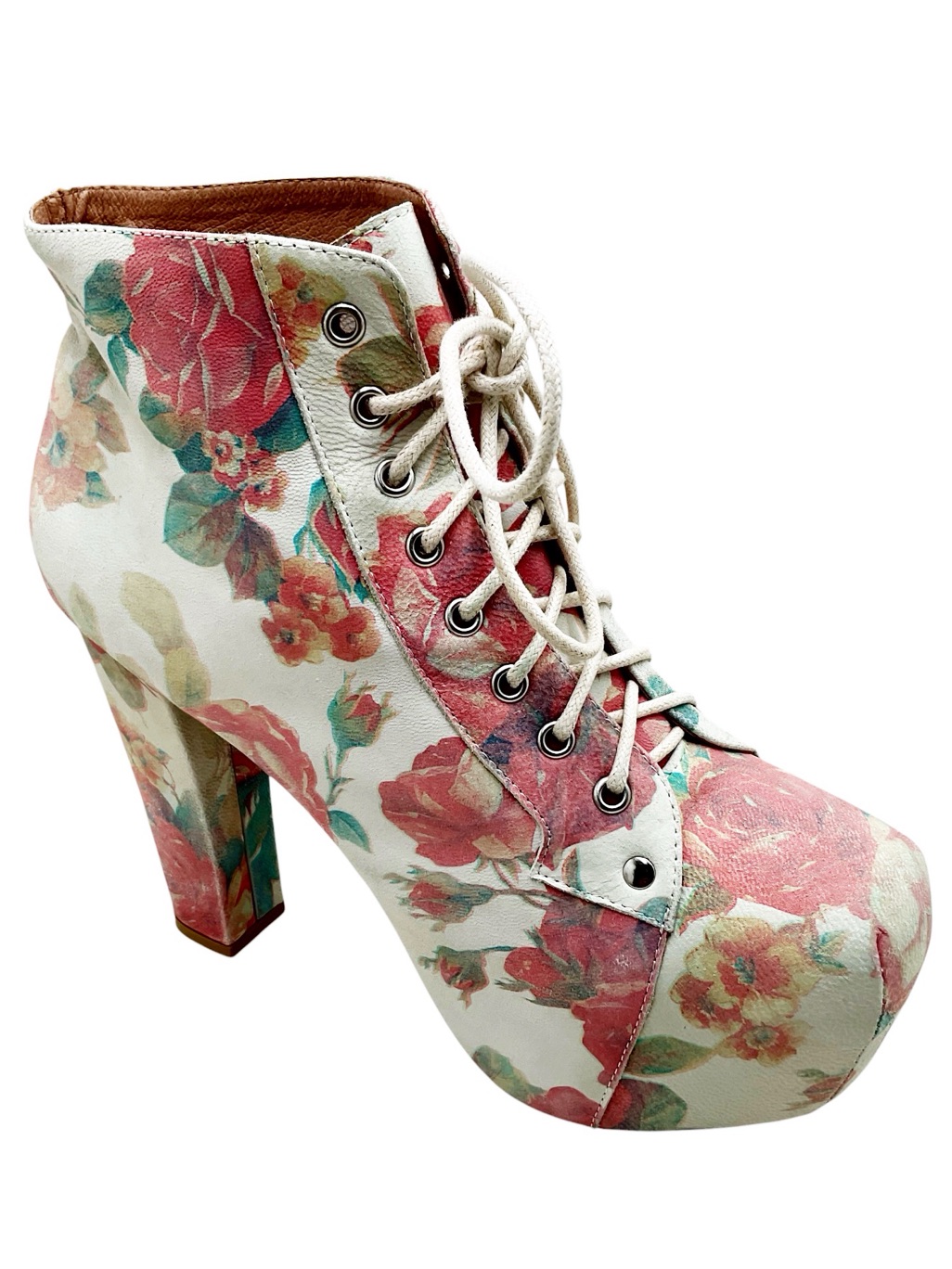 {Jeffery Campbell} Lita Floral Platform Booties